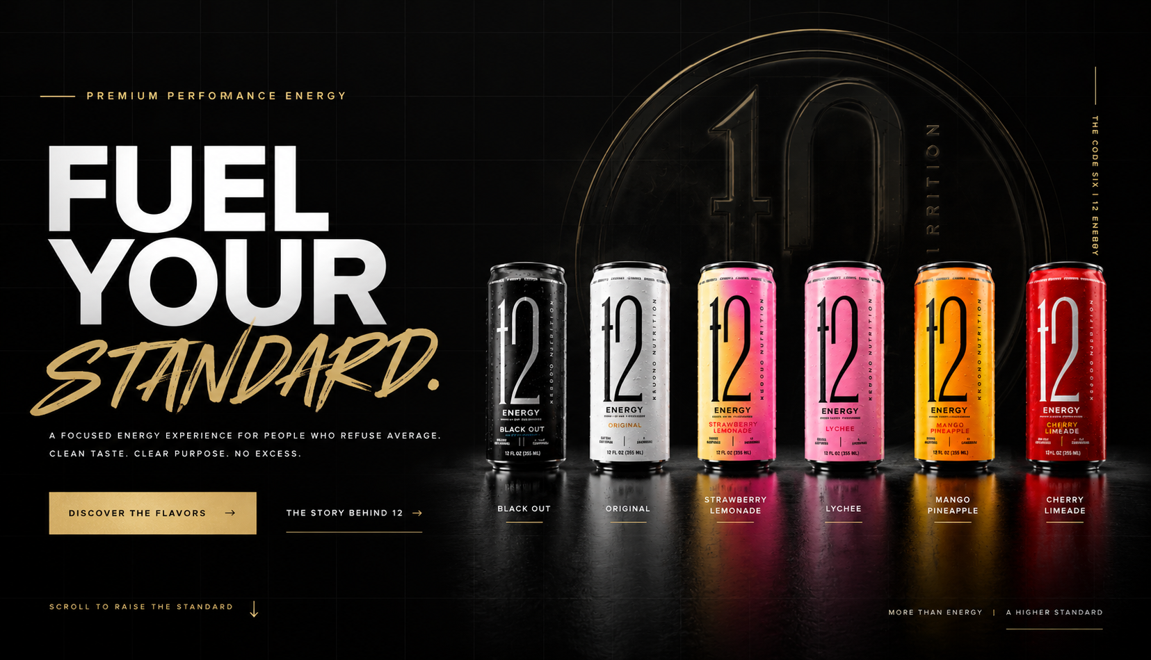 12 Energy flavor lineup — Fuel Your Standard